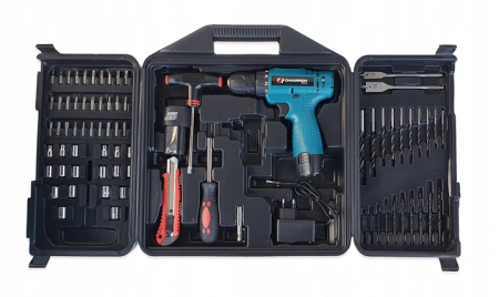 Set Masina, Aparat de gaurit, insurubat, Bormasina, Autofiletanta 18V 2 baterii + 78 accesorii (CP-1522) [1]