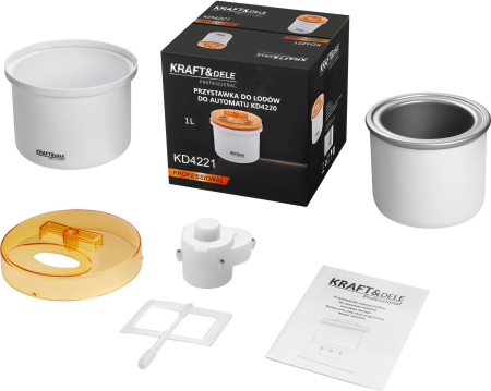 Altele - Accesoriu inghetata 1 L compatibil aparat KD4220 cu recipient termic si lama amestecare (KD4221)