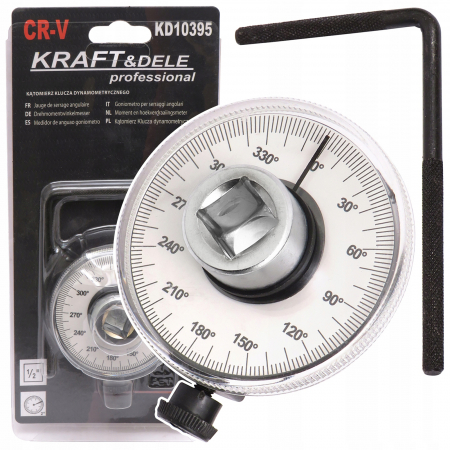 Dinamometrice - Adaptor cheie dinamometrica, cheie masurare unghi strangere, protractor (KD10395)
