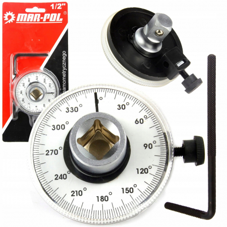 Scule Atelier Auto - Adaptor cheie dinamometrica, cheie măsurare unghi strangere, protractor (M53590)