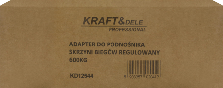 Adaptor cric cutie viteze 600 kg, placa reglabila 330x200 mm, lant siguranta 630 mm (KD12544) [10]