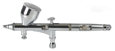 Aerograf profesional cu 3 duze 0.2/0.3/0.5 mm, alimentare gravitationala (M80665) [4]