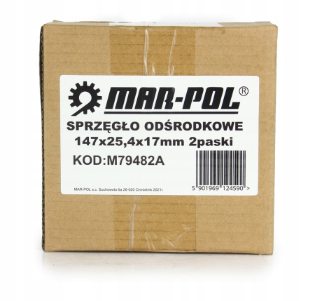 Ambreiaj centrifug 147mm x 25.4mm cu 2 canale pentru curele (M79482A) [5]
