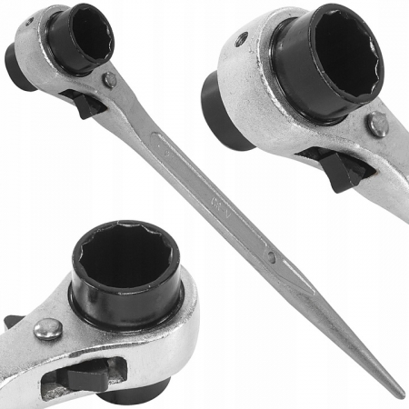 Antrenor cheie tubulara dubla cu clichet 19 22mm pentru schele (V39149) [0]