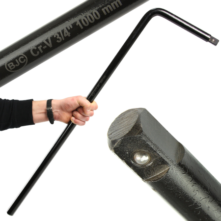 Prelungitor chei - Antrenor tip L pentru tubulare 3/4 inch lungime 1000 mm otel Cr-V (M58238)