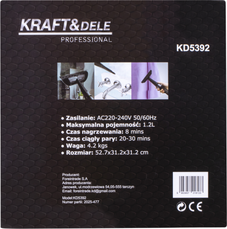 Aparat de curatat cu abur, 2100W 1.2L + accesorii (KD5392) [15]