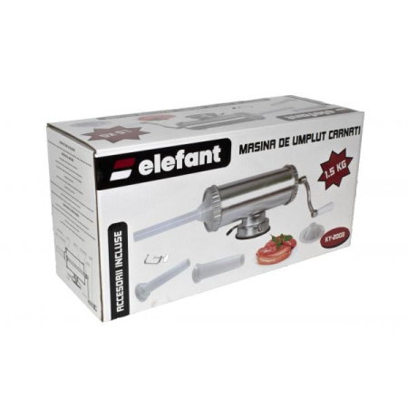 Aparat de facut carnati, 1.5 kg, inox, orizontal 3 palnii KY2003 (EFT-8339) [4]