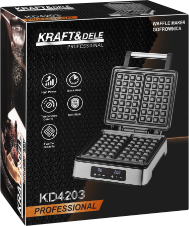 Aparat de facut vafe 2200W cu afisaj LED pentru 4 vafe (KD4203) [15]