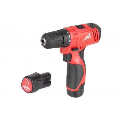 Aparat de gaurit, insurubat, bormasina fara fir li-ion de 12v cu 2 baterii (MXCCD12L) [1]