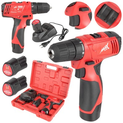 Aparat de mana - Aparat de gaurit, insurubat, bormasina fara fir li-ion de 12v cu 2 baterii (MXCCD12L)