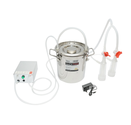Produse noi (necategorizate) - Aparat de muls cu 1 post si bidon de inox 5L pentru capre, oi (DISGM16)