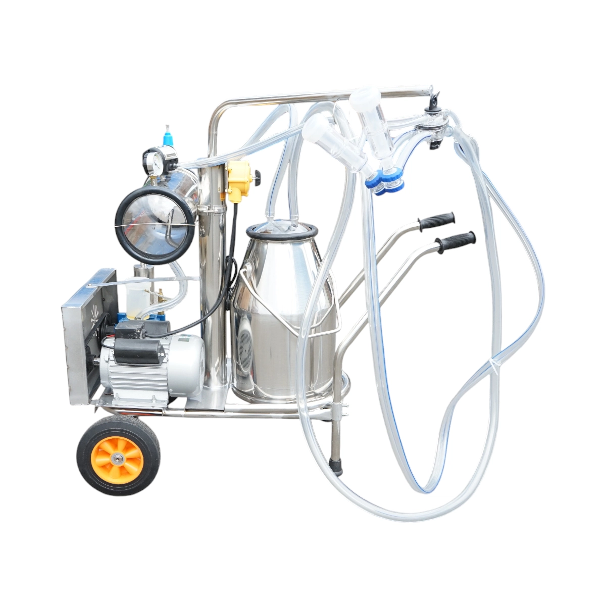 Aparat de muls oi 1 post 750W, 220V bidon inox 25L, grup de muls cu 2 mansoane, presiune vid 40-50 kPa, pulsatii 60-80 cpm (DISPL05) [1]