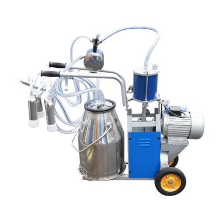 Aparat de muls vaci 1 post 550W, 220V bidon inox 25L, grup de muls cu 4 mansoane, presiune vid 40-50 kPa, pulsatii 64 cpm (DISPL03) [1]