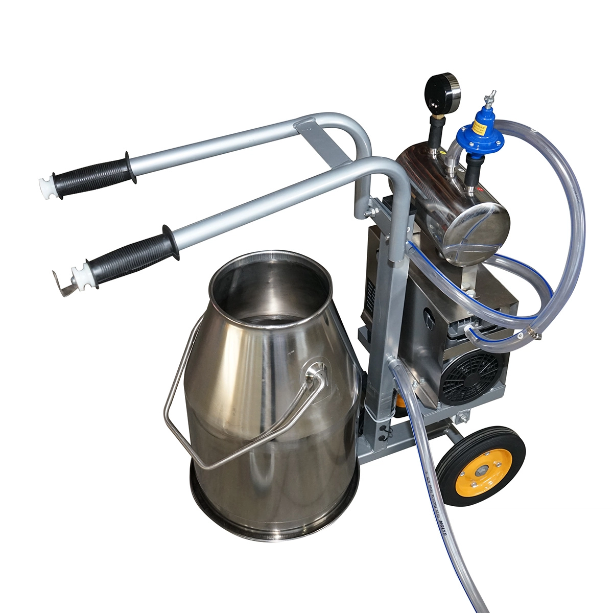 Aparat de muls vaci 1 post 650W, bidon inox 25L, grup de muls cu 4 mansoane, presiune vid 45-50 kPa, pulsatii 60-80 cpm (DISPK75) [4]