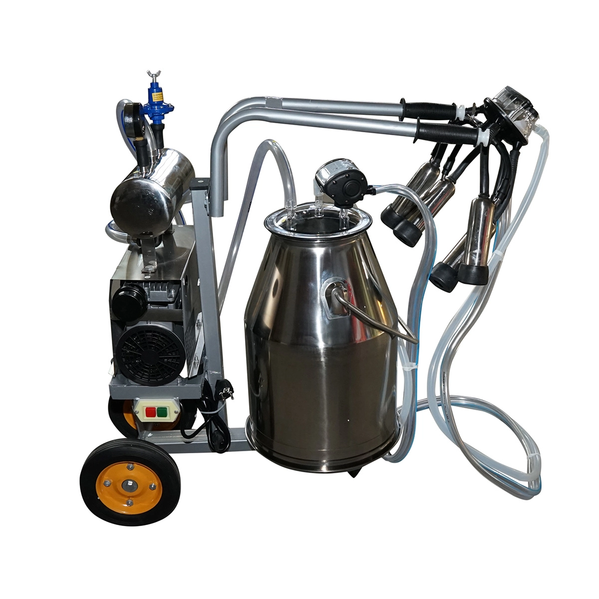 Aparat de muls vaci 1 post 650W, bidon inox 25L, grup de muls cu 4 mansoane, presiune vid 45-50 kPa, pulsatii 60-80 cpm (DISPK75) [2]