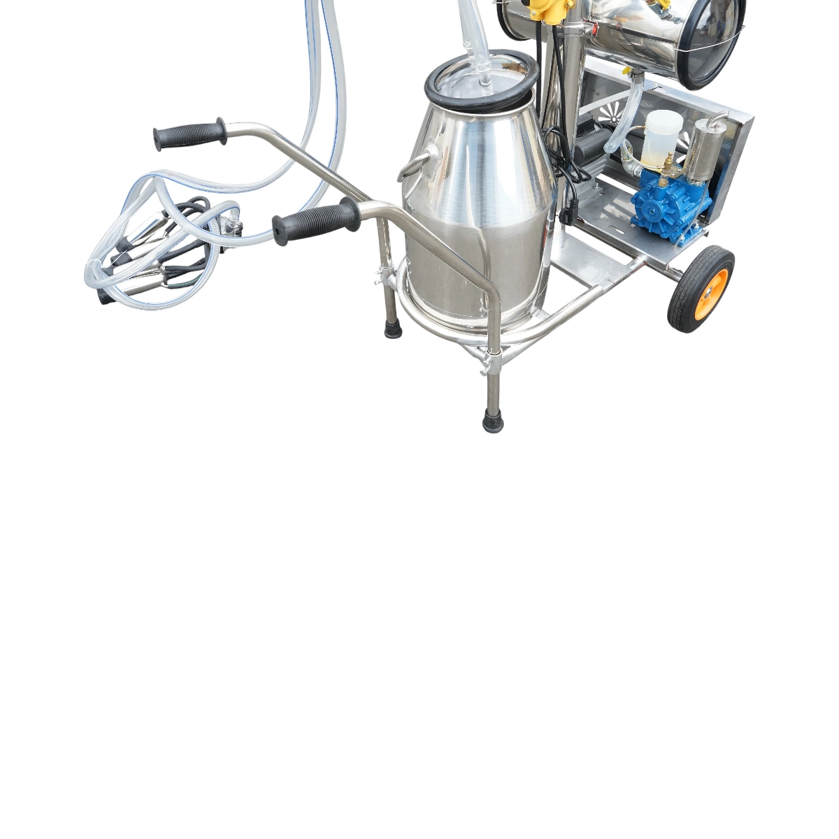 Aparat de muls vaci 1 post 750W, 220V bidon inox 25L, grup de muls cu 4 mansoane, presiune vid 40-50 kPa, pulsatii 60-80 cpm (DISPL04) [6]
