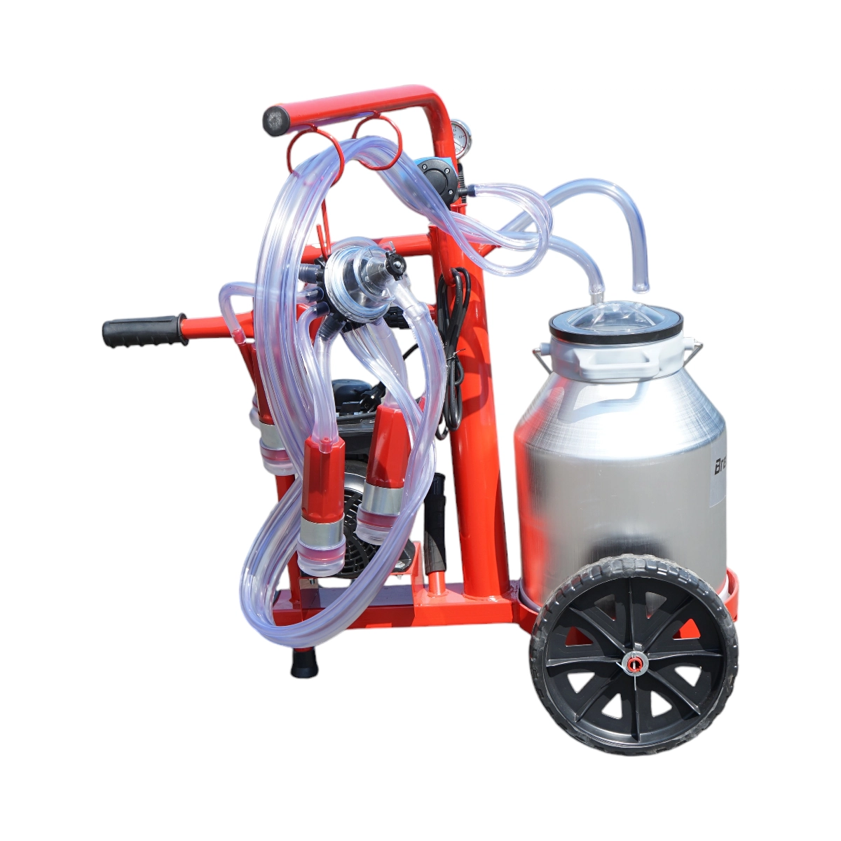 Aparat de muls vaci 1 post bidon 30L aluminiu cu vid in cadru vacuum DISDT46 (BK98077) [4]