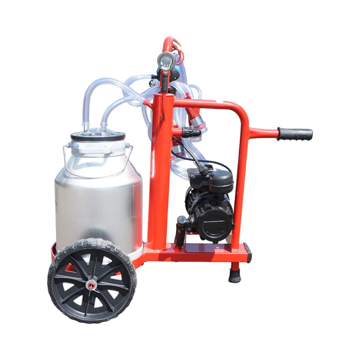 Aparat de muls vaci 1 post bidon 30L aluminiu cu vid in cadru vacuum DISDT46 (BK98077) [2]