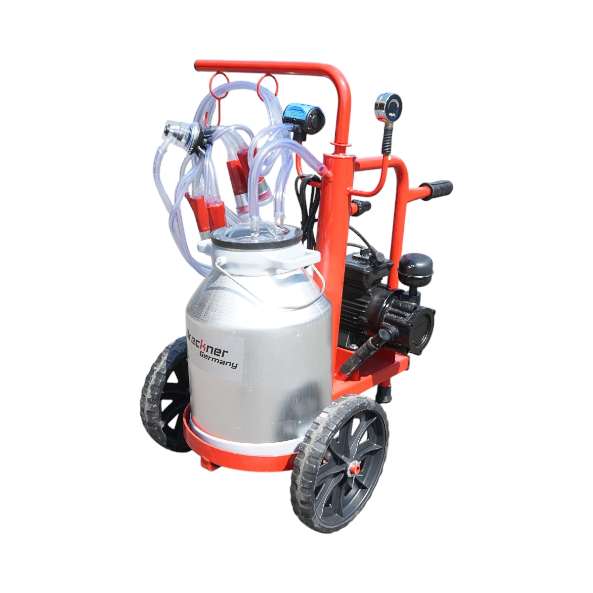 Aparat de muls vaci 1 post bidon 30L aluminiu cu vid in cadru vacuum DISDT46 (BK98077) [1]