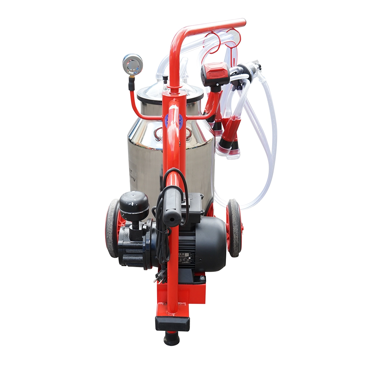 Aparat de muls vaci 1 post bidon 40L inox cu vid in cadru, vacuum DISDT47 (BK98078) [4]