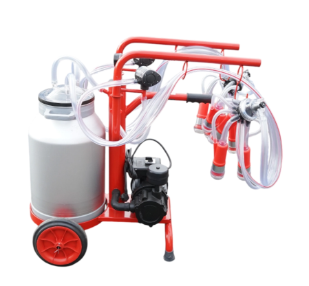 Aparat de muls vaci 2 posturi bidon 40L aluminiu cu vid in cadru (vacuum) DISDT07 (BK98081) [3]