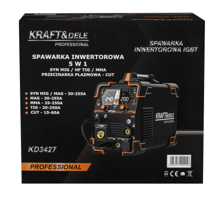 Aparat de sudura 5 in 1 cu invertor IGBT MIG MAG MMA TIG CUT 250A (KD3427) [15]