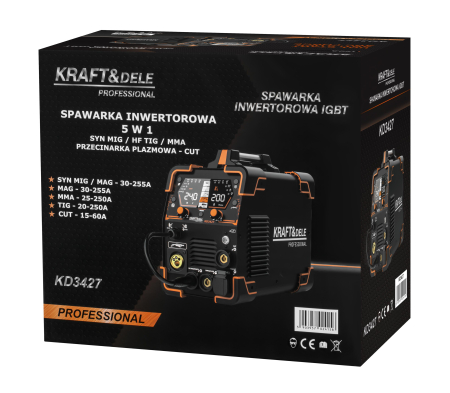 Aparat de sudura 5 in 1 cu invertor IGBT MIG MAG MMA TIG CUT 250A (KD3427) [14]