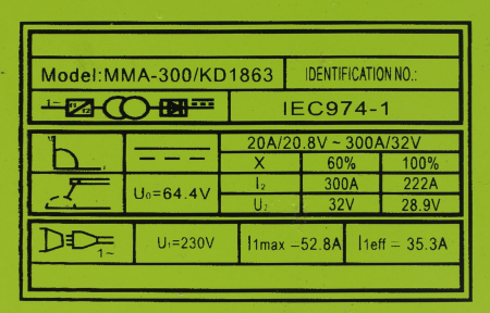 Aparat de sudură cu invertor MMA 300A (KD1863) [10]