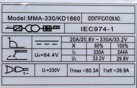 Aparat de sudură cu invertor MMA 330A (KD1860) [13]