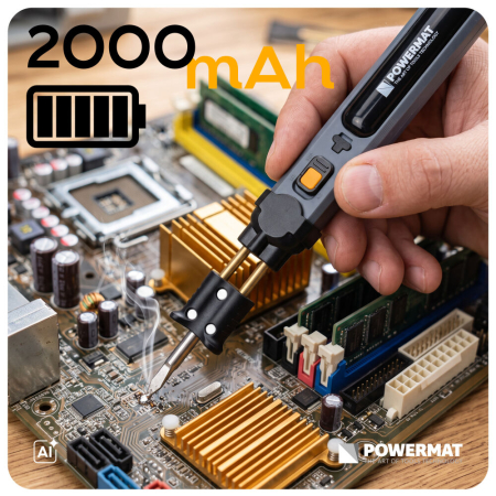 Aparat de sudura plastic fara fir 4,2V cu 300 capse si baterie 2000 mAh PM1670  (PM-AZDP-4.2T) [17]