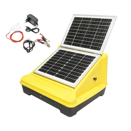 Altele - Aparat gard electric 10 J, 12.000 V, panou solar 25W și baterie 12V 25Ah (DISPK77)