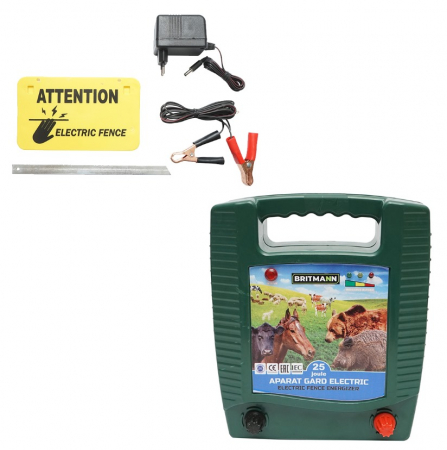 Aparat generator impulsuri 25 Joule pentru gard electric 12V 220V (BT116) [0]