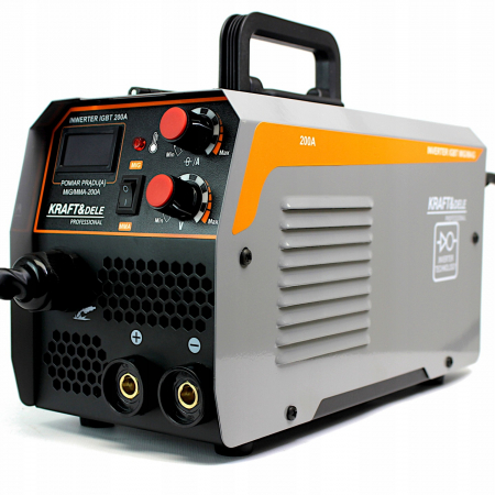 Aparat invertor de sudura MIG 200A sarma fara gaz electrozi + masca automat + fir sudura (KD1788+M+F) [8]