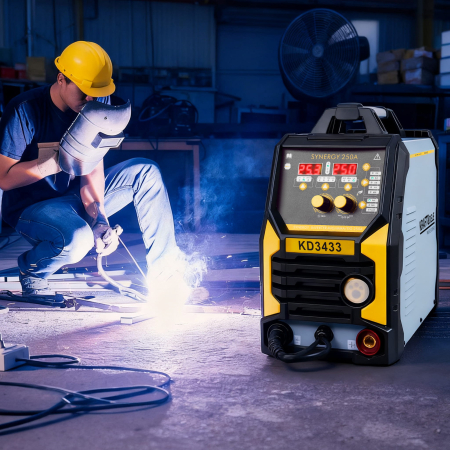 Aparat Invertor de sudura MIGMAG, MMA, Lift-TIG, 250A, 0,6-1,2mm sarma flux cu gaz sau fara CO2 (KD3433) [15]