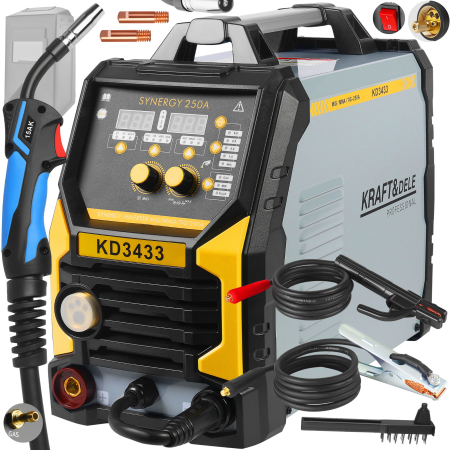 Produse noi (necategorizate) - Aparat Invertor de sudura MIGMAG, MMA, Lift-TIG, 250A, 0,6-1,2mm sarma flux cu gaz sau fara CO2 (KD3433)