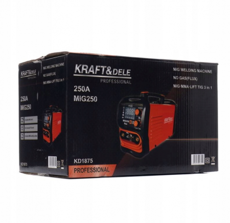 Aparat, invertor sudura MIG MMA 250A sarma flux fara gaz + Masca sudura cu inchidere automata, cu reglaj, cristale lichide (KD1875+V75207) [5]
