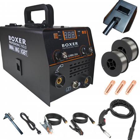 Sudura / taiere - Aparat invertor sudura MIG MMA 350A + 2 role fir flux fara gaz + accesorii (SR-2020+2F)