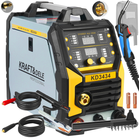 Produse noi (necategorizate) - Aparat, invertor sudura MIG MMA TIG 255A sarma flux fara gaz (KD3434)