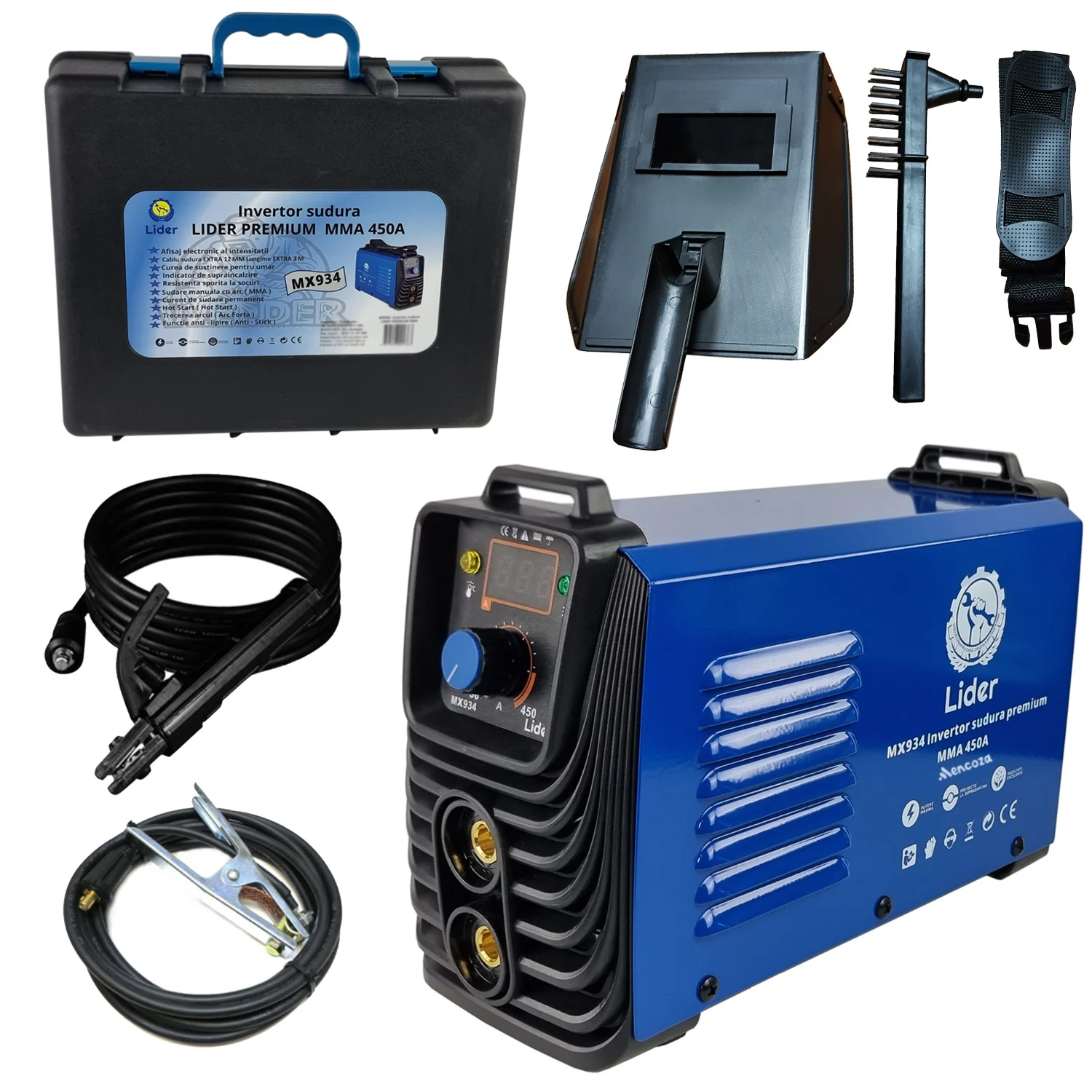 Aparat invertor sudura sudat 395A + masca automata + accesorii cablu 3m (395A+M) [1]