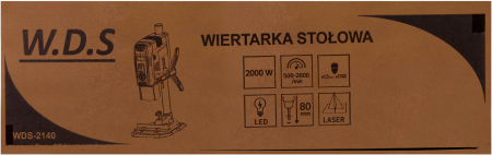 Aparat, masina de gaurit, bormasina fixa 13mm 2000W de banc coloana verticala afisaj Digital (WDS2140) [17]