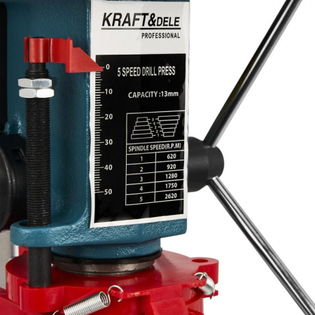 Aparat, masina de gaurit, bormasina fixa 1550W de banc coloana verticala (KD510) [11]