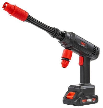 Produse noi (necategorizate) - Aparat masina pistol de spalat cu presiune cu acumulator baterii 2x2Ah 21V 60bar + accesorii (RTMC0149)