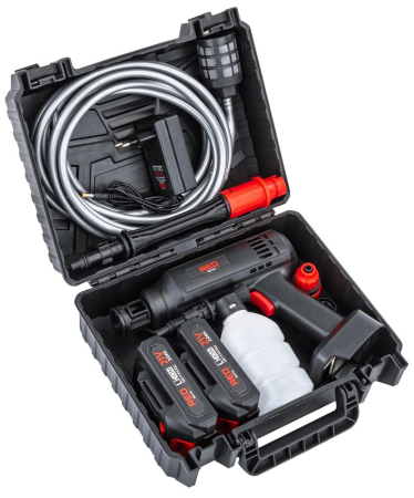 Aparat masina pistol de spalat cu presiune cu acumulator baterii 2x2Ah 21V 60bar + accesorii (RTMC0149) [5]