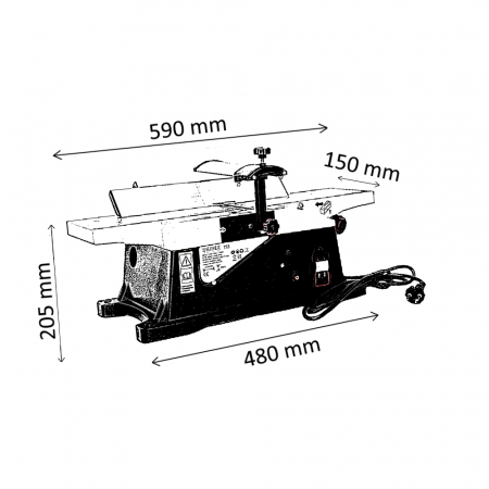 Aparat masina rindeluit stationar 2200W 150mm cu grosime rindea abric abricht (TS3) [1]