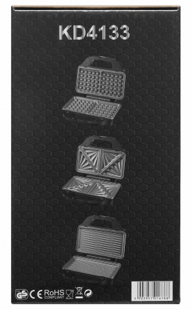 Aparat sandwich 3 in 1, 1500W, placi interschimbabile pentru wafe, toast si grill (KD4133) [17]