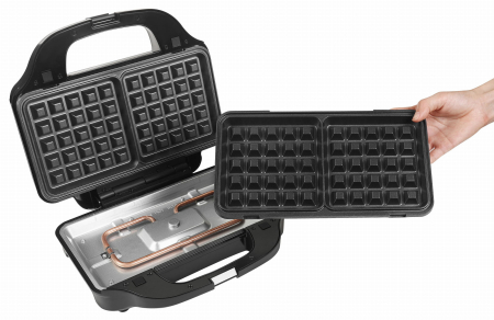 Aparat sandwich 3 in 1, 1500W, placi interschimbabile pentru wafe, toast si grill (KD4133) [9]