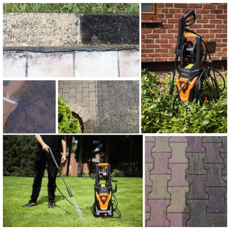 Aparat spalat jet cu presiune 200bar 2100W 6L min + accesorii conectare si spalare (KD439) [17]