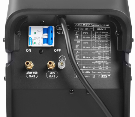 Aparat sudura 5 in 1 255A – MIG, MAG, MMA, TIG și tăietor cu plasmă (KD3423) [7]