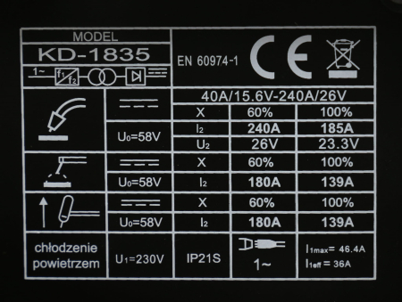 Aparat Sudura Invertor 3in1 MMA MIG TIG 20-240A (KD1835) [14]