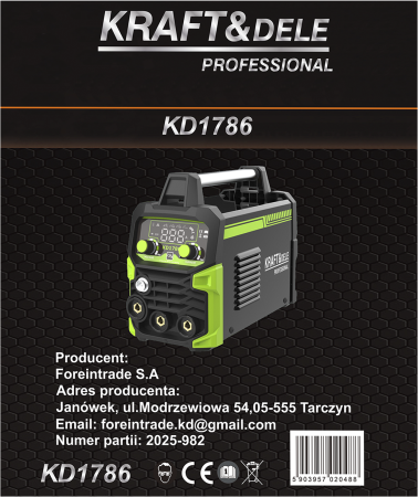 Aparat sudura multiproces 200A MIG-MAG MMA TIG-Lift FLUX (KD1786) [14]